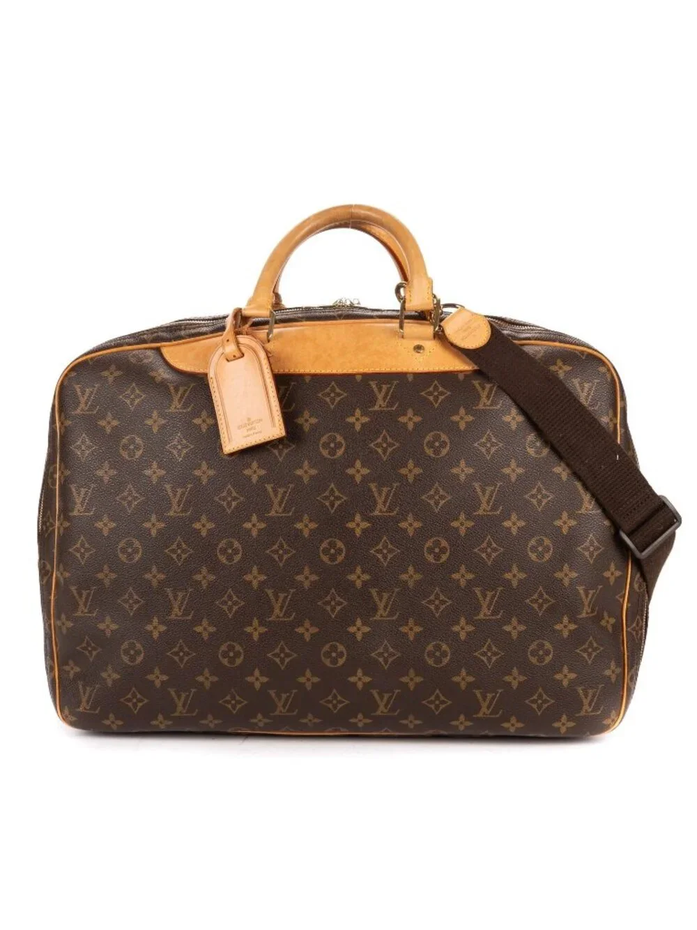 Louis Vuitton Aliz? Boston Brown Monogram Canvas Handbag